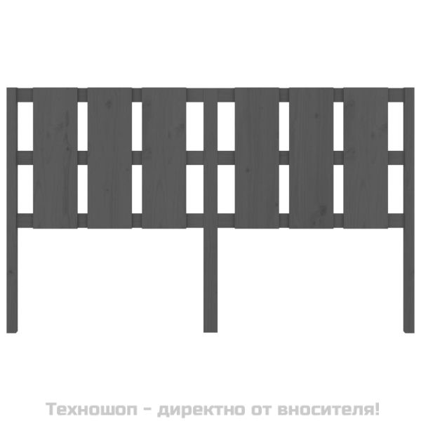 Горна табла за легло, сива, 185,5x4x100 см, бор масив