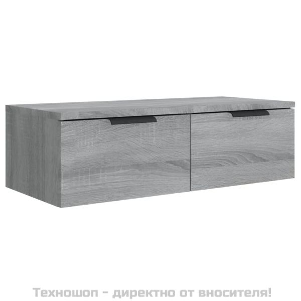 Стенен шкаф, сив сонома, 68x30x20 см, инженерно дърво