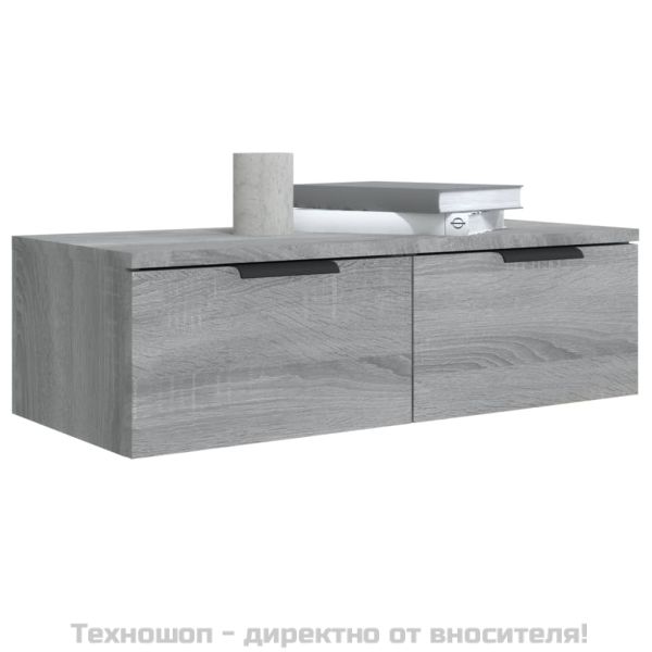 Стенен шкаф, сив сонома, 68x30x20 см, инженерно дърво