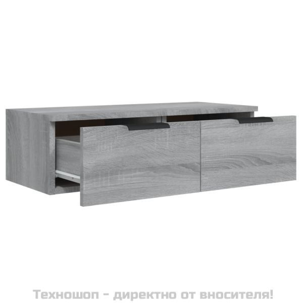 Стенен шкаф, сив сонома, 68x30x20 см, инженерно дърво