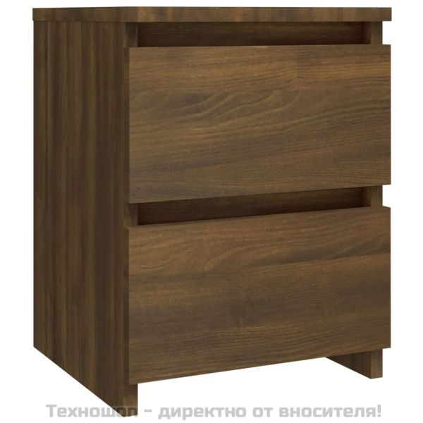 Нощни шкафчета, 2 бр, кафяв дъб, 30x30x40 см, инженерно дърво