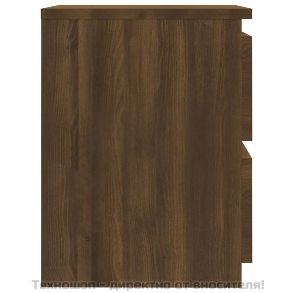 Нощни шкафчета, 2 бр, кафяв дъб, 30x30x40 см, инженерно дърво