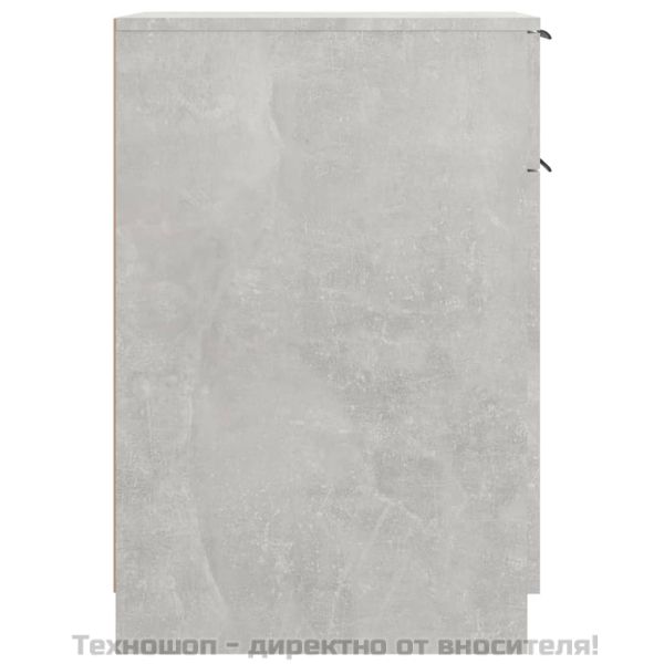 Шкаф за бюро, Бетонно сиво, 33,5x50x75 см, инженерно дърво