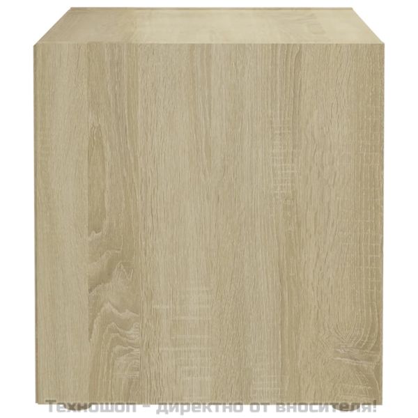 ТВ шкафове, 4 бр, дъб сонома, 37x35x37 см, инженерно дърво