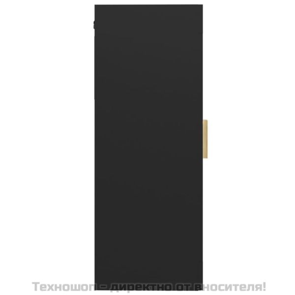 Окачен стенен шкаф, черен, 69,5x34x90 см