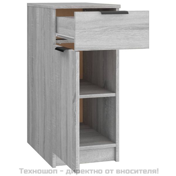 Шкаф за бюро, сив сонома, 33,5x50x75 см, инженерно дърво