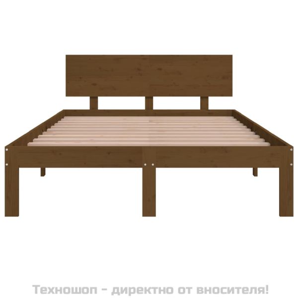 Рамка за легло меденокафява дърво 120x190 см Small Double