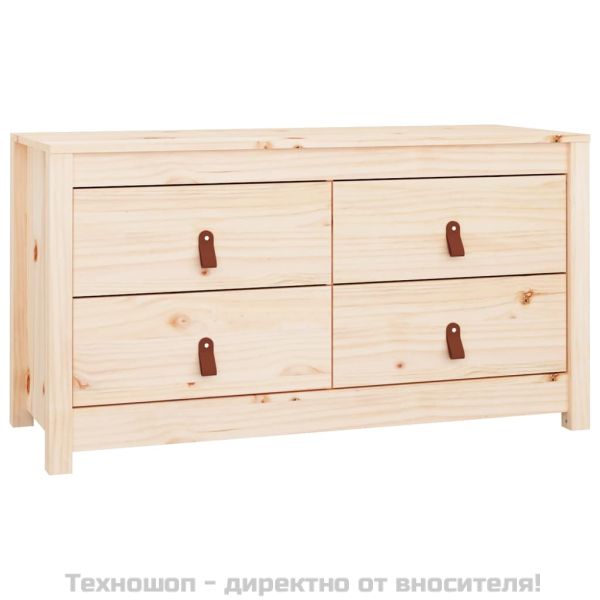 Страничен шкаф, 100x40x54 см, борово дърво масив