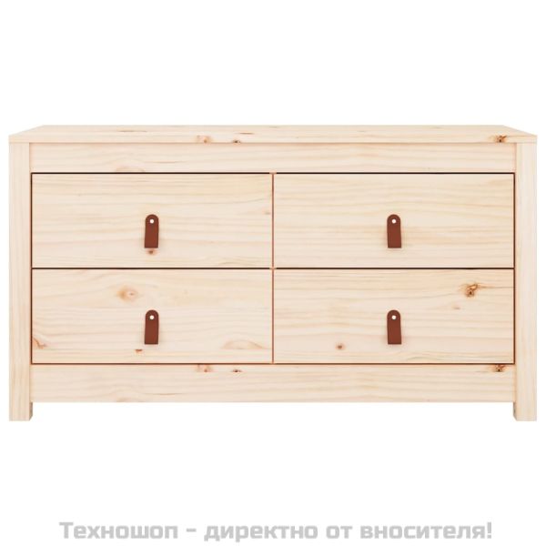 Страничен шкаф, 100x40x54 см, борово дърво масив