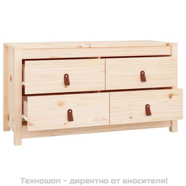 Страничен шкаф, 100x40x54 см, борово дърво масив