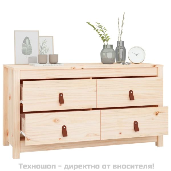 Страничен шкаф, 100x40x54 см, борово дърво масив