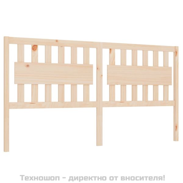 Горна табла за легло, 125,5x4x100 см, бор масив
