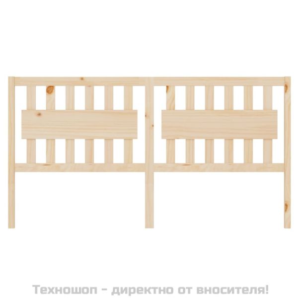 Горна табла за легло, 125,5x4x100 см, бор масив