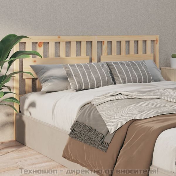 Горна табла за легло, 125,5x4x100 см, бор масив