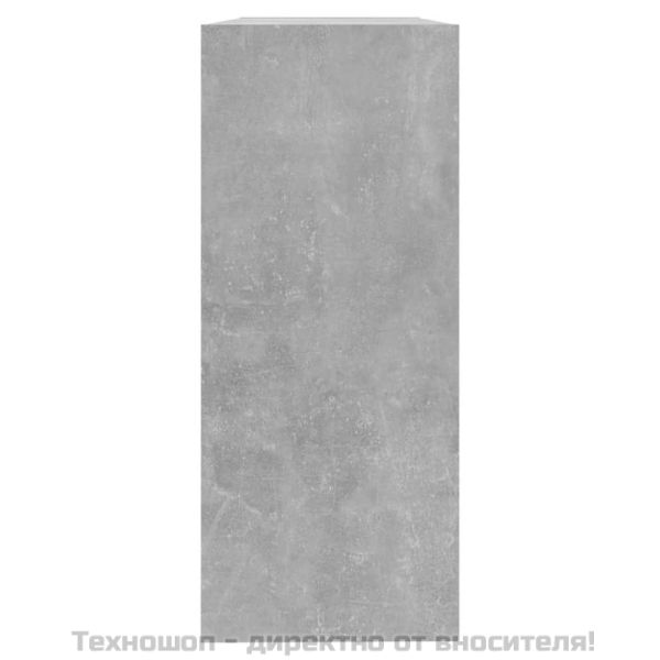 Библиотека/разделител за стая, бетонно сива, 100x30x72 см