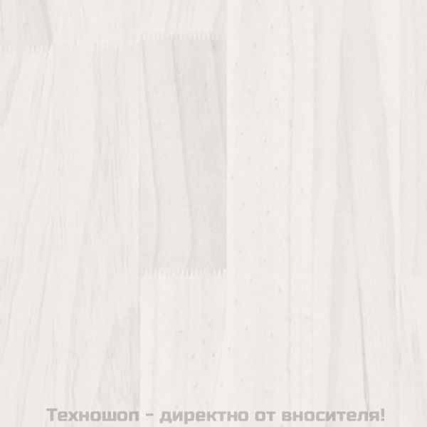 ТВ шкаф, бял, 104x33x41 см, бор масив