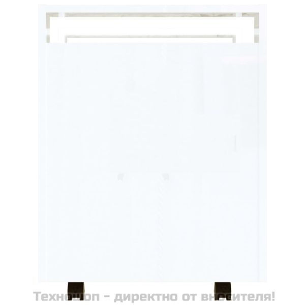 Бюро на колелца, бял гланц, 60x45x60 см, инженерно дърво