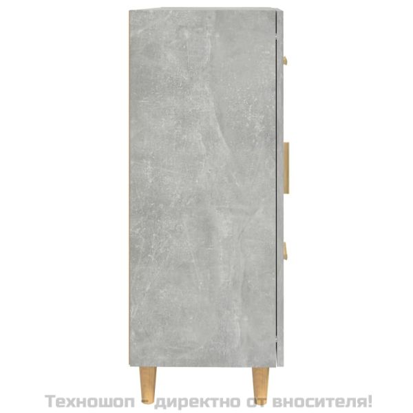 Сайдборд, бетонно сив, 69,5x34x90 см, инженерно дърво