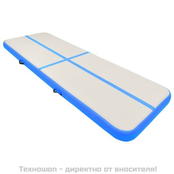 Надуваем дюшек за гимнастика с помпа, 400x100x15 см, PVC, син