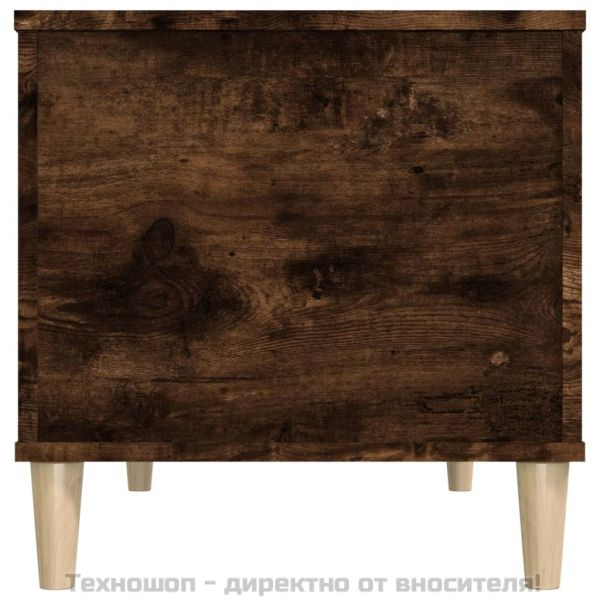 Кафе маса, опушен дъб, 90x44,5x45 см, инженерно дърво