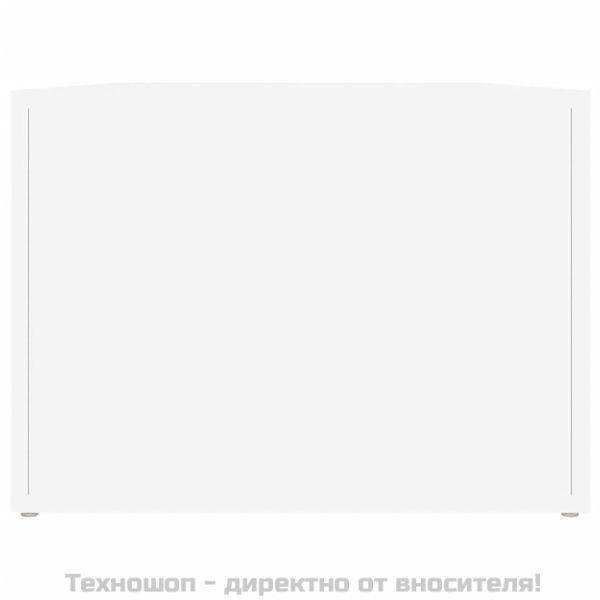 Кафе маса, бяла, 80x50x36 см, инженерно дърво