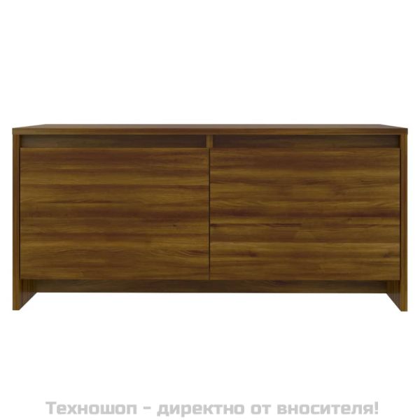 Кафе маса, кафяв дъб, 90x50x41,5 см, инженерно дърво