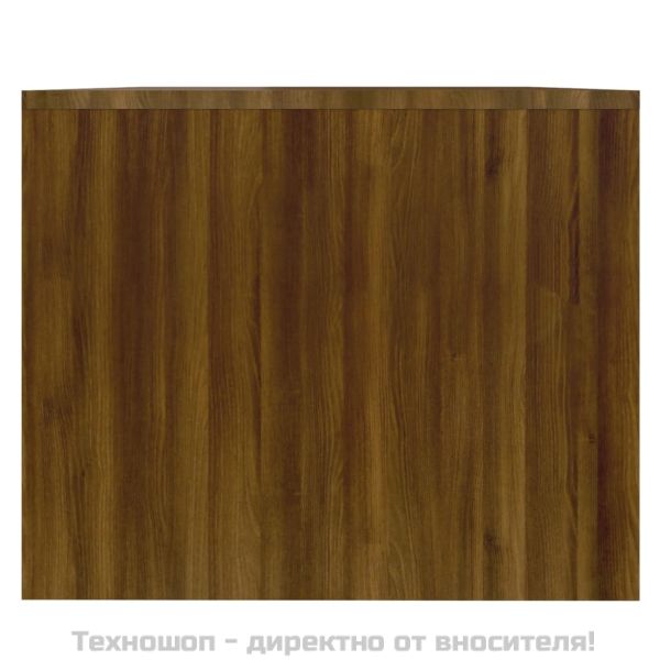 Кафе маса, кафяв дъб, 90x50x41,5 см, инженерно дърво