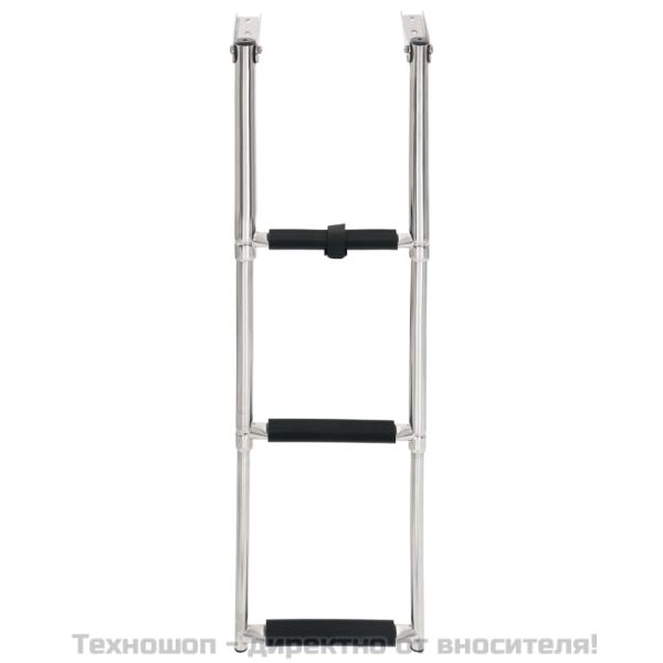 Сгъваема стълба, 3 стъпала, неръждаема стомана