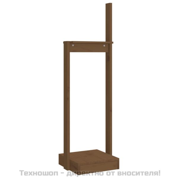 Поставка дърва за огрев меденокафява 33,5x30x110 см бор масив