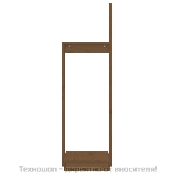 Поставка дърва за огрев меденокафява 33,5x30x110 см бор масив