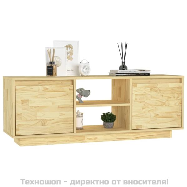 ТВ шкаф, 110x30x40 см, борово дърво масив
