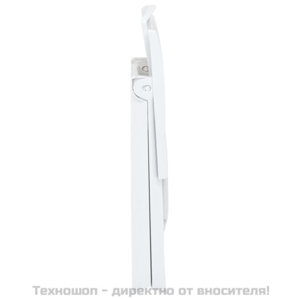 Градински регулируеми столове, 2 бр, пластмаса, бели