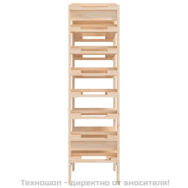 Поставка за вино 61,5x30x107,5 см масивна чамова дървесина