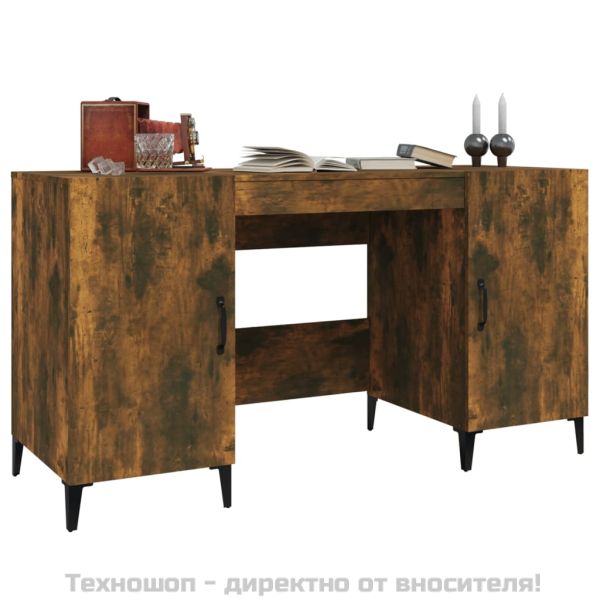 Бюро, опушен дъб, 140x50x75 см, инженерно дърво