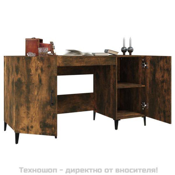 Бюро, опушен дъб, 140x50x75 см, инженерно дърво