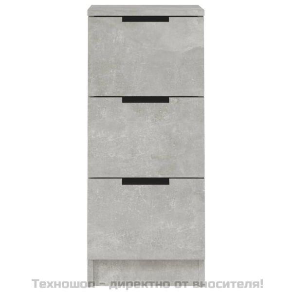 Сайдборди, 2 бр, бетонно сиви, 30x30x70 см, инженерно дърво