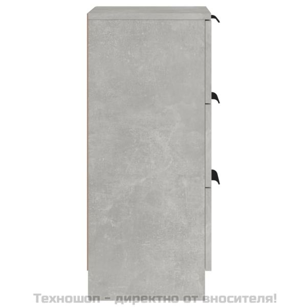 Сайдборди, 2 бр, бетонно сиви, 30x30x70 см, инженерно дърво