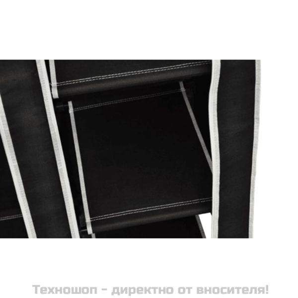 Сгъваем гардероб, черен, 110 x 45 x 175 см