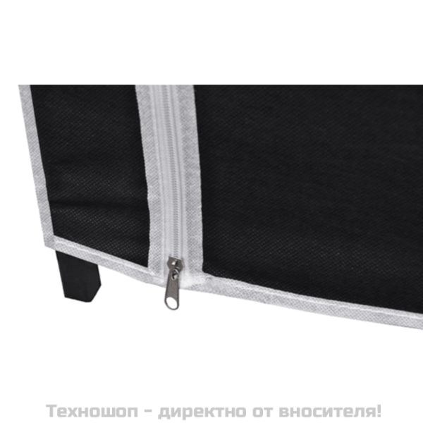 Сгъваем гардероб, черен, 110 x 45 x 175 см