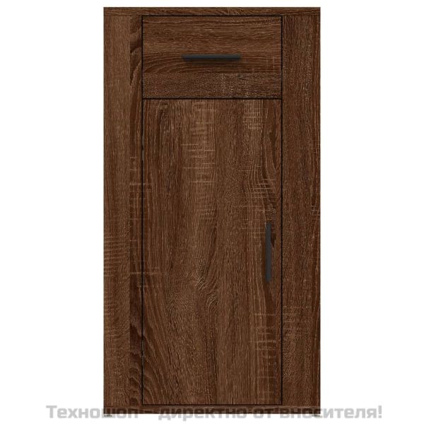 Шкаф за бюро, кафяв дъб, 40x49x75 см, инженерно дърво