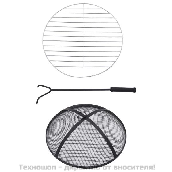 Мозаечна маса с огнище, теракота, 68 см, керамика