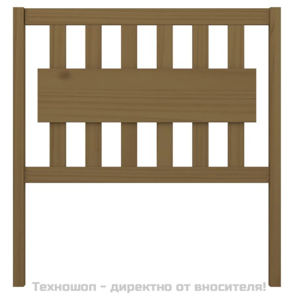 Горна табла за легло, меденокафява, 95,5x4x100 см, бор масив