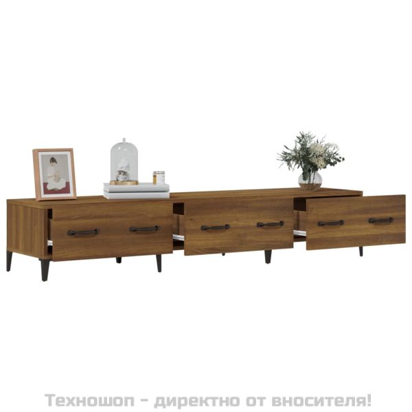 ТB шкаф, кафяв дъб, 150x34,5x30 см, инженерно дърво