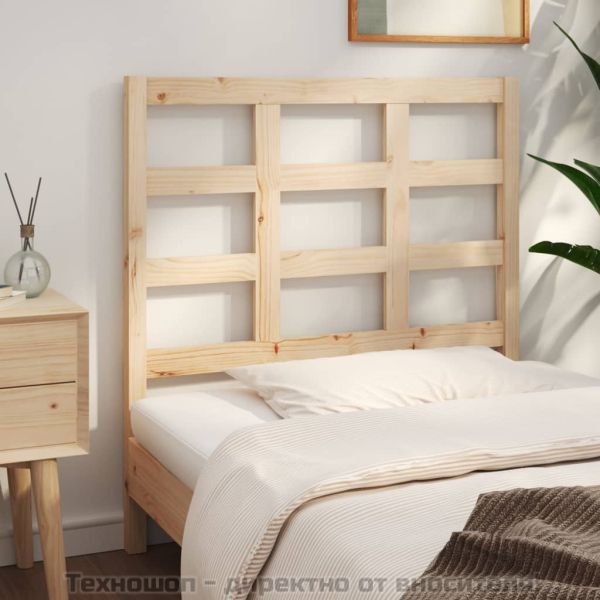 Горна табла за легло, 95,5x4x100 см, бор масив