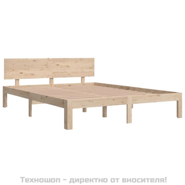 Рамка за легло, дърво масив, 150x200 cм, King Size
