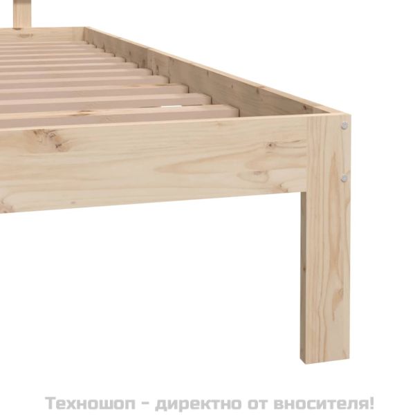 Рамка за легло, дърво масив, 150x200 cм, King Size