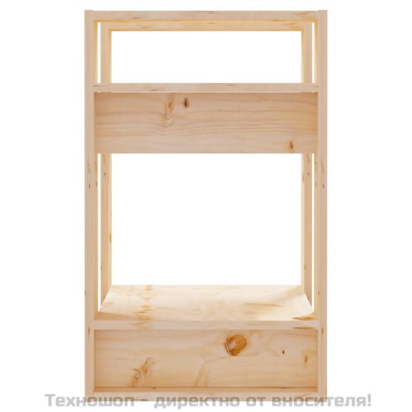 Библиотека/разделител за стая, 41x35x57 см, бор масив