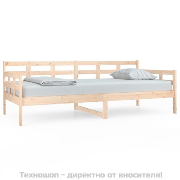 Дневно легло, борово дърво масив, 90x200 см