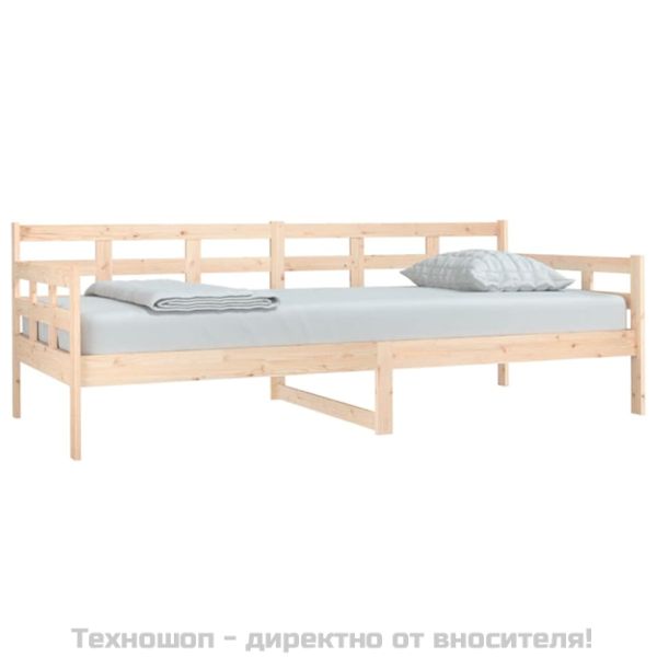 Дневно легло, борово дърво масив, 90x200 см