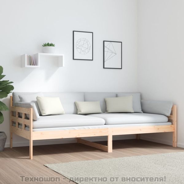 Дневно легло, борово дърво масив, 90x200 см